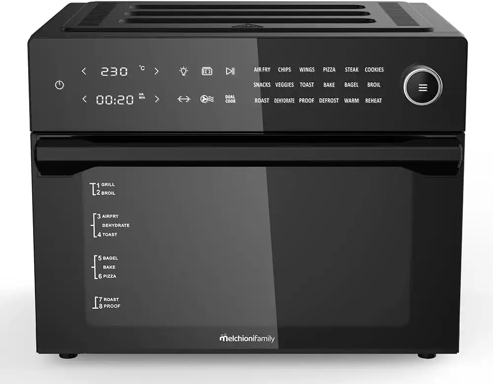 Forno Friggitrice ad Aria da 30 Litri Benedetta 18 Programmi Digitale 1800W Nero