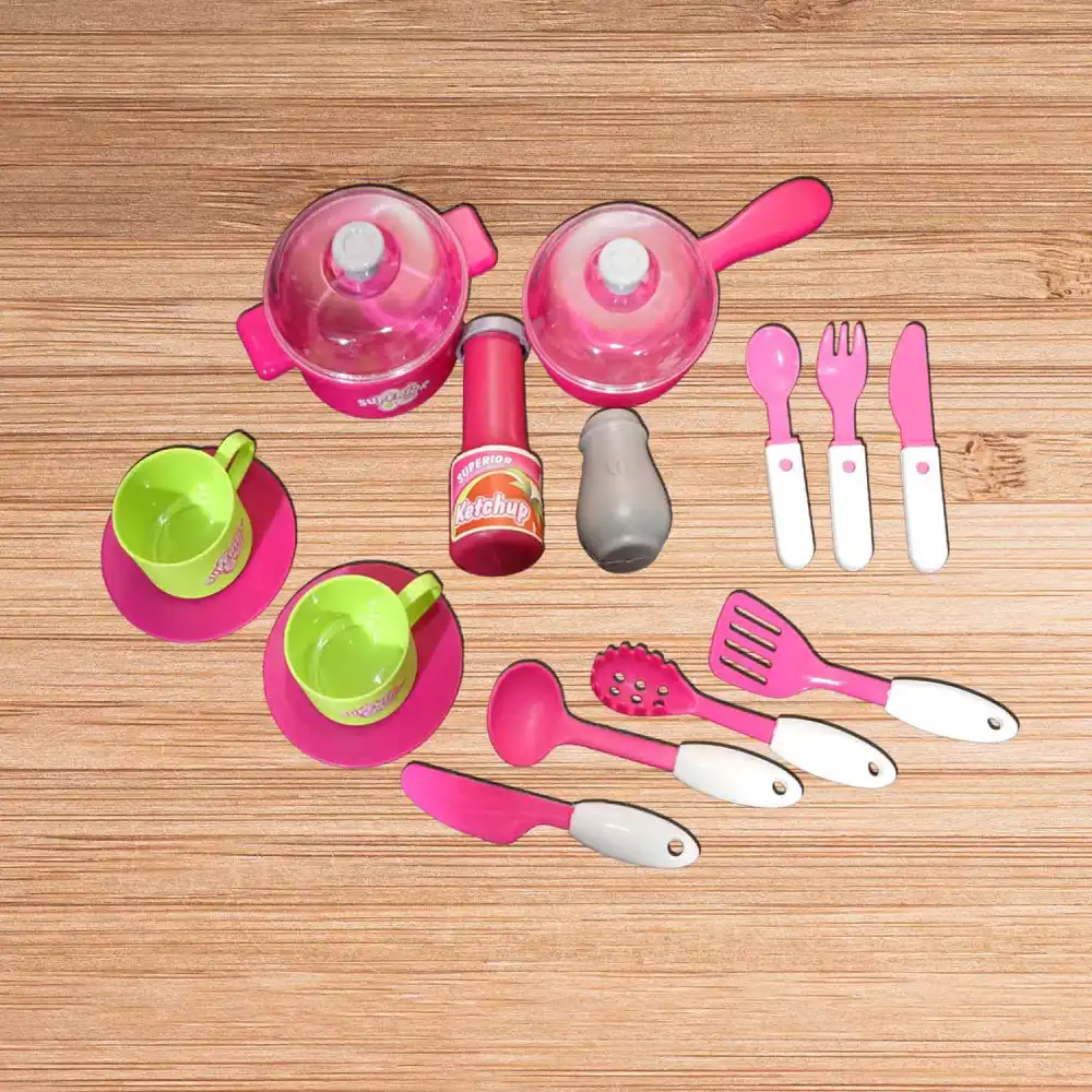 Cucina Giocattolo Per Bambini Kitchen Set Richiudibile in Valigetta 42x25x65,5cm