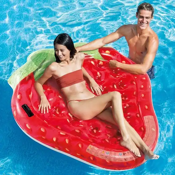 Materasso Materassino Gonfiabile Forma di Fragola Piscina Mare Spiaggia Intex