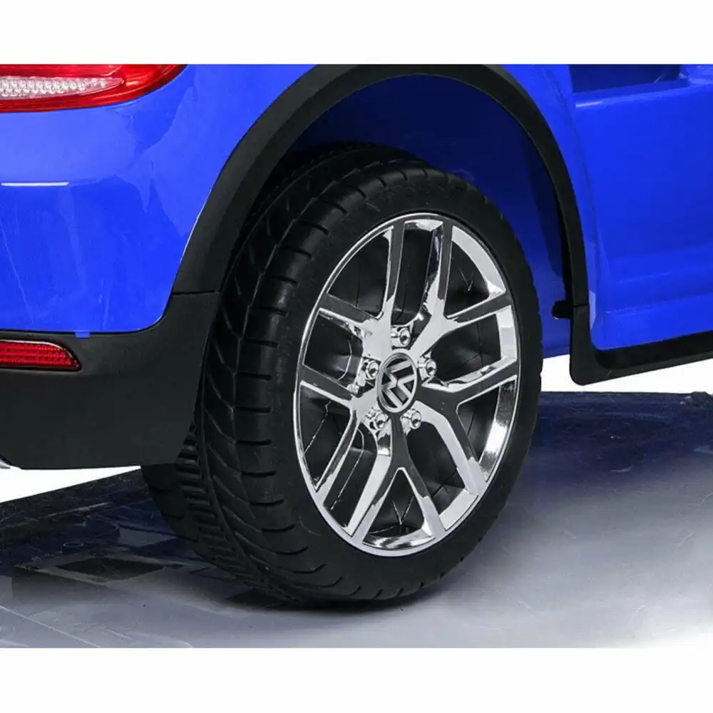 Auto Elettrica Per Bambini Volkswagen Beetle Dune 12V Blu Sedili in Pelle