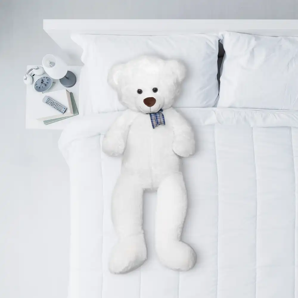 Peluche Orso Gigante XXL Alto 120cm Pupazzo Bambini Orsacchiotto Morbido Crema