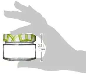 6 Vasi Vaso Vasetto Vasetti per le Conserve in Vetro con Tappo da 125 ML