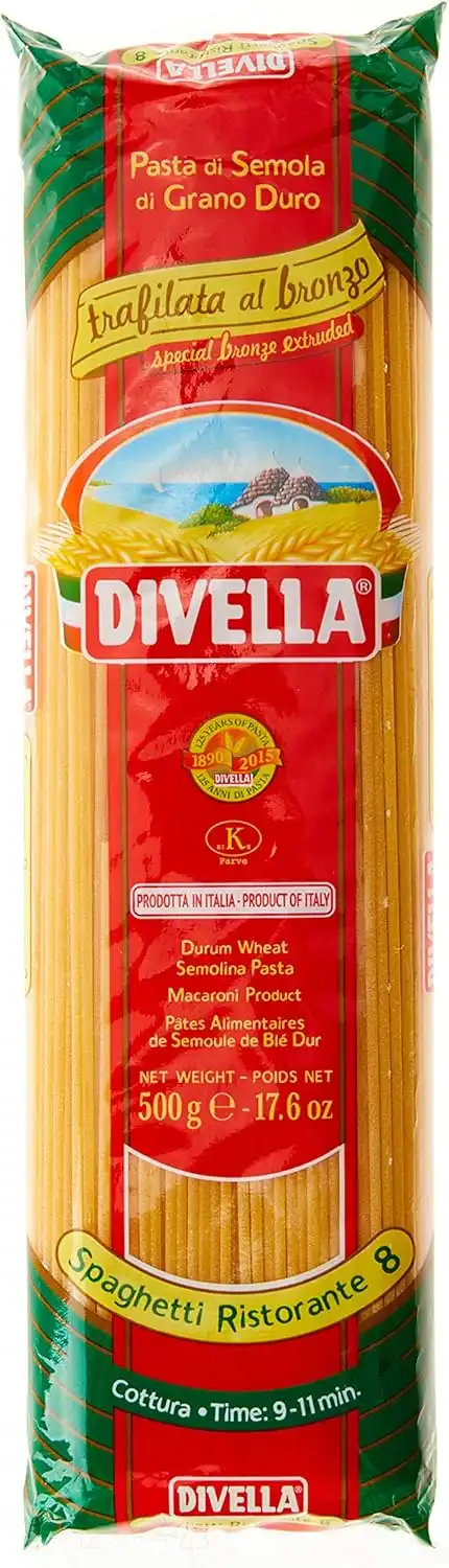 Pasta Trafilata al Bronzo di Semola di Grano Duro Spaghetti Ristorante n.8 500g