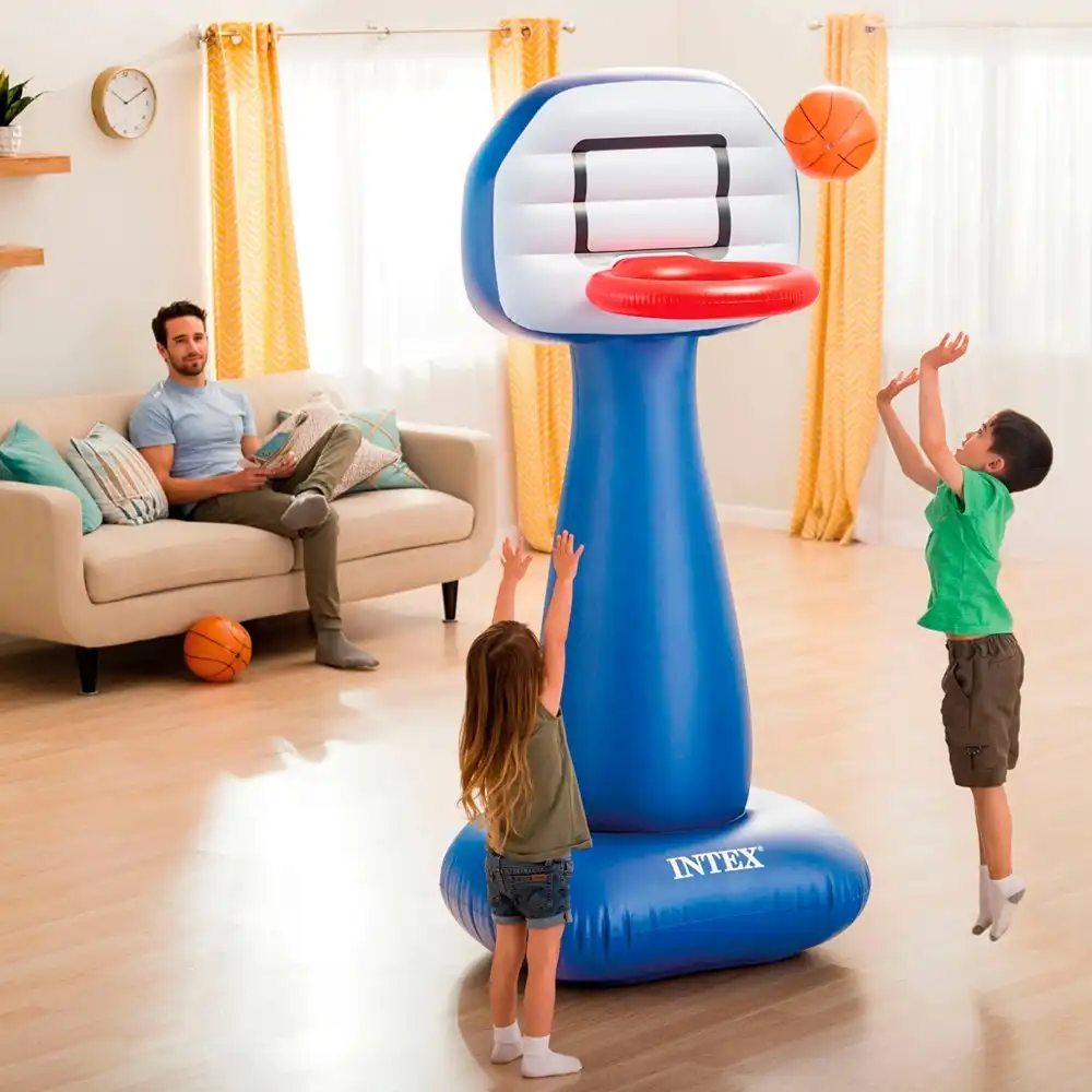 Canestro Basket Intex 57502 Gonfiabile con Palla per Casa e Giardino Shootin Hoop