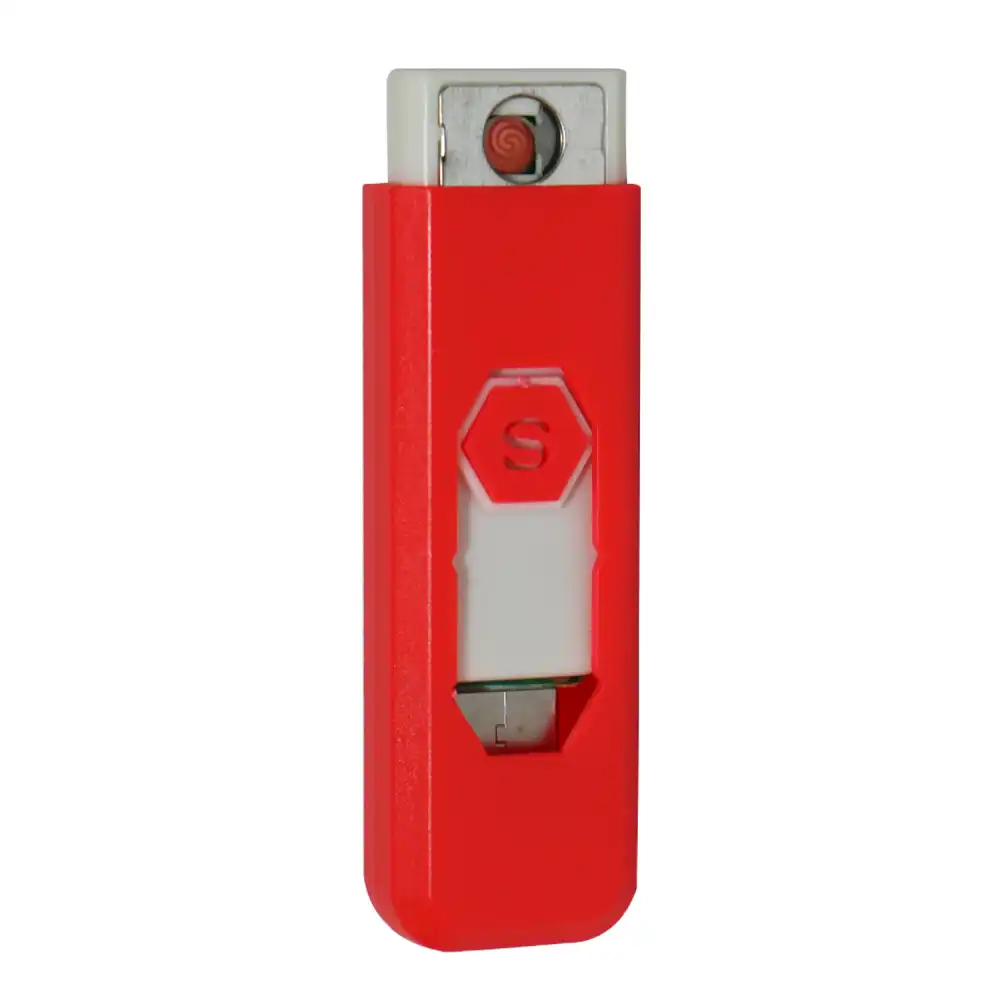 Accendino Elettrico USB Ricaricabile Antivento Elettronico Toldedo Rosso 250 mAh