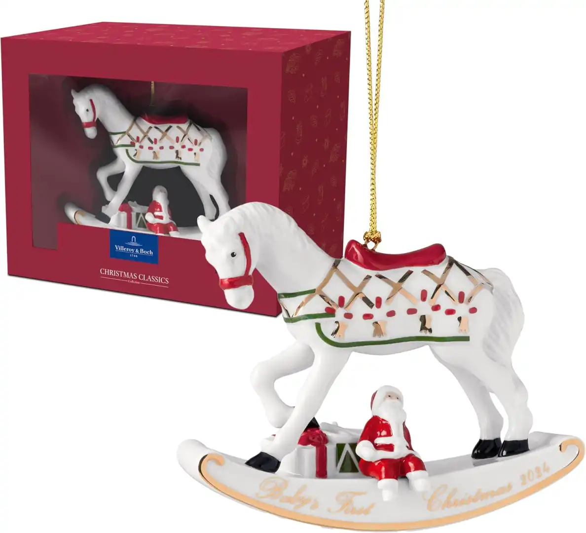 Villeroy & Boch Annual Ornaments Addobbo Albero di Natale Cavallo a Dondolo 7cm