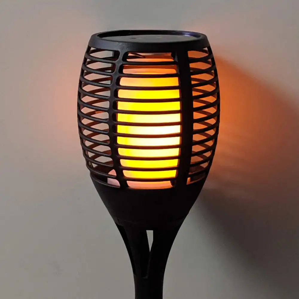 Lampada da Giardino Torcia Solare 72 Led Effetto Fiamma Tremolante 12x78 cm