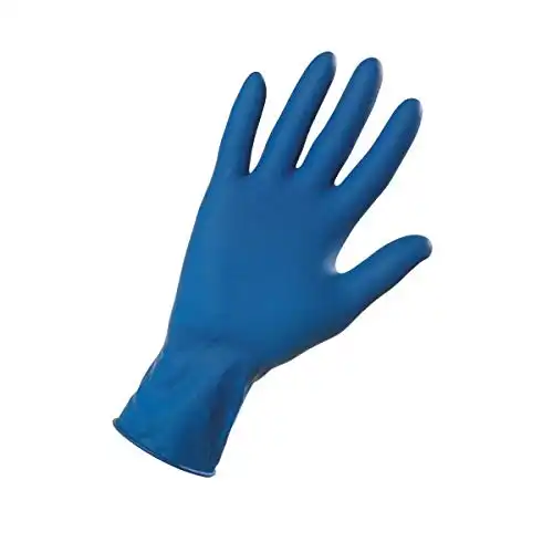 Confezione di 50 Guanti in Lattice Monouso Taglia M Colore Blu Resistenti