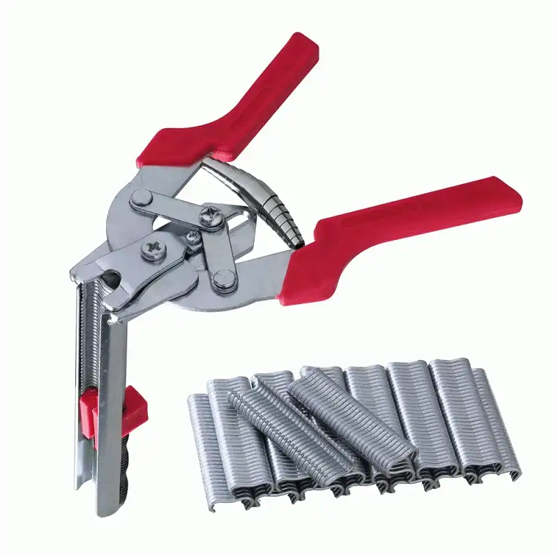 Pinza Automatica Per Reti Rete Recinzioni In Metallo Ganci Recinto + 600 Punti M