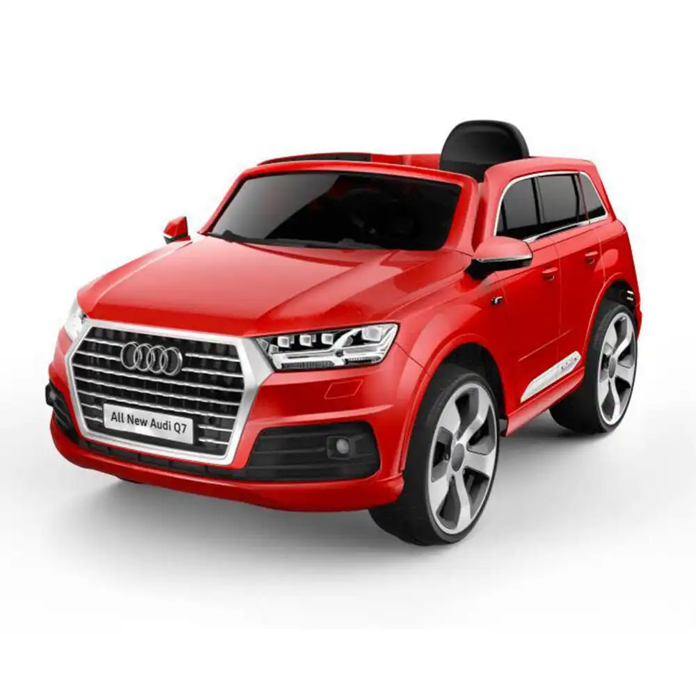 Auto Elettrica 12V Suv Per Bambini Audi Q7 ROSSO Telecomando Sportelli Apribili