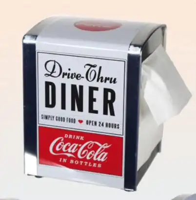 Distributore Di Tovaglioli Dispenser Per Tovaglioli Retro' Bar Coca Cola