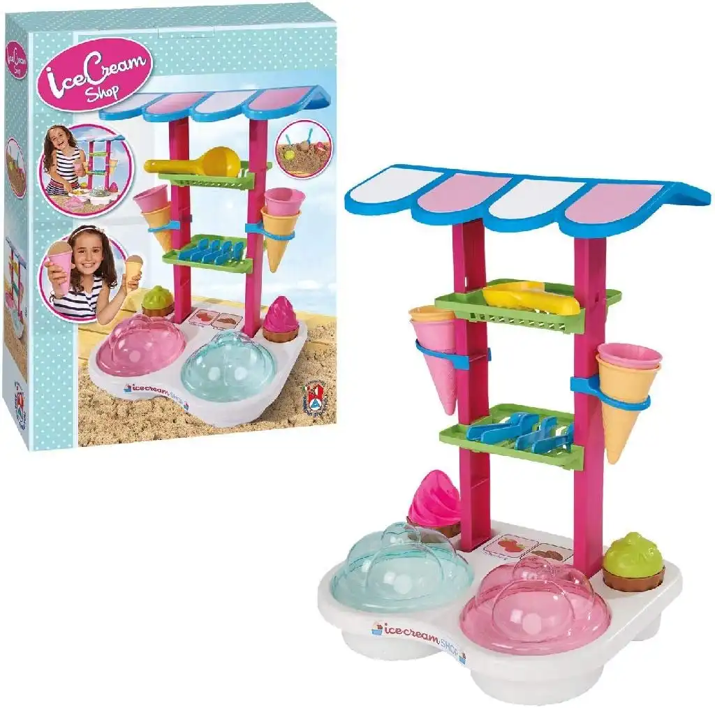 Gioco Bambini Gelateria Portatile con Accessori Gioco Spiaggia Sabbia Mare