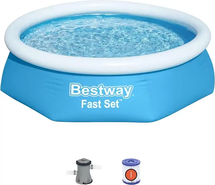 Bestway piscina gonfiabile fuori terra 244x61cm rotonda fuoriterra giardino mare
