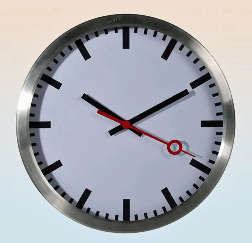 Orologio da Parete a Muro in Metallo Movimento al Quarzo 35Cm Casa Ufficio