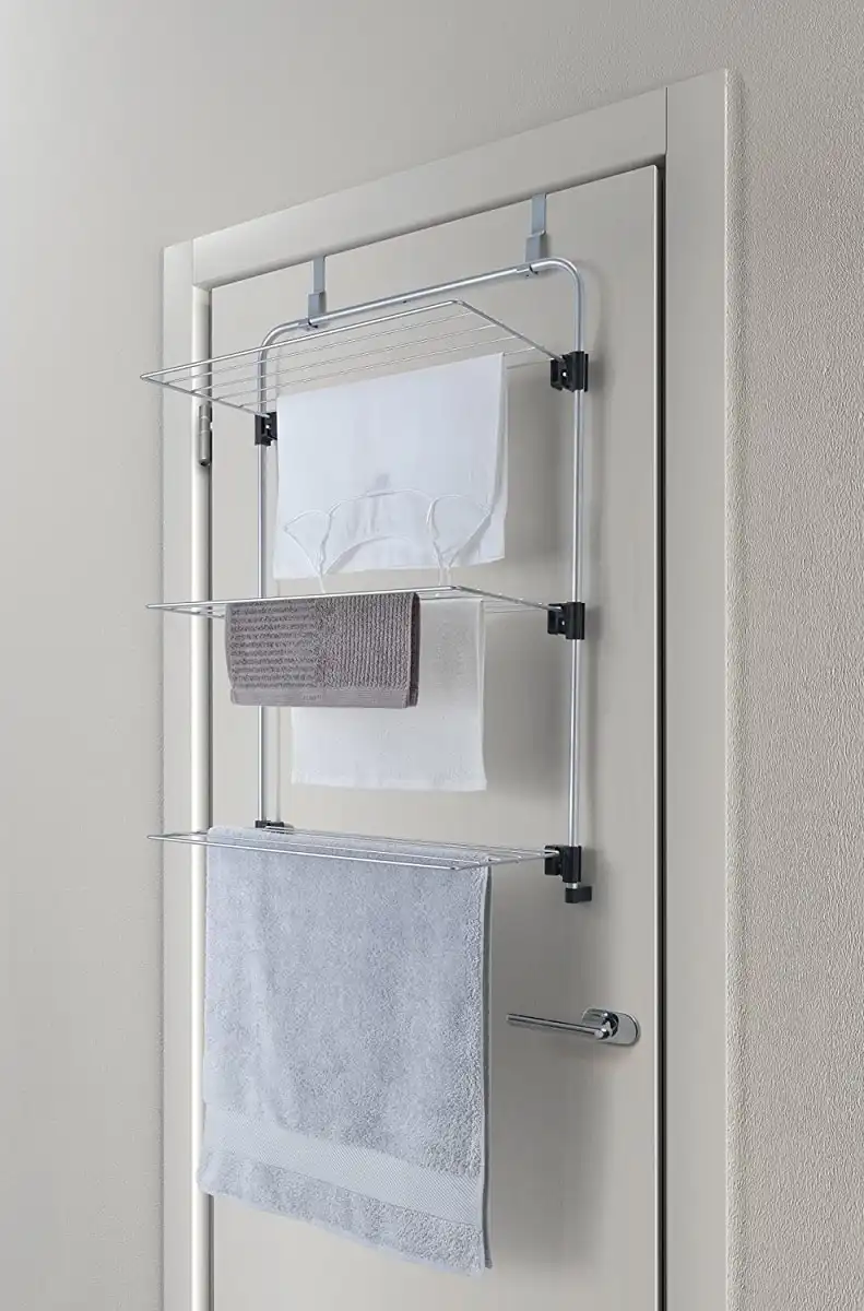 Metaltex Stendibiancheria Dietro Porta Box Doccia Gale Metallizzato 4x58x87Cm