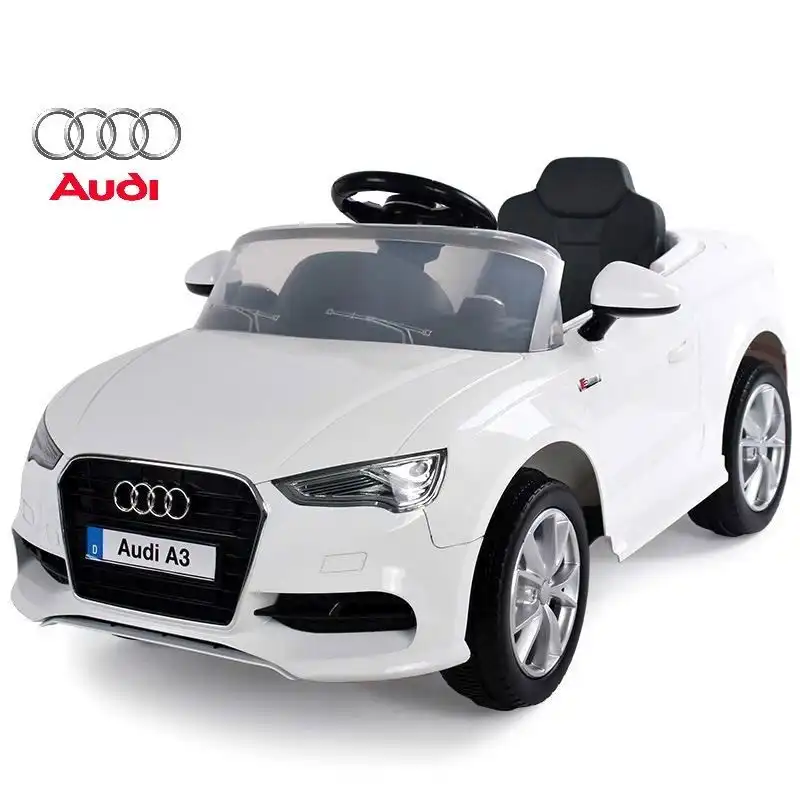 Auto Elettrica Macchina Per Bambini Audi A3 Bianca Con Telecomando 12 V
