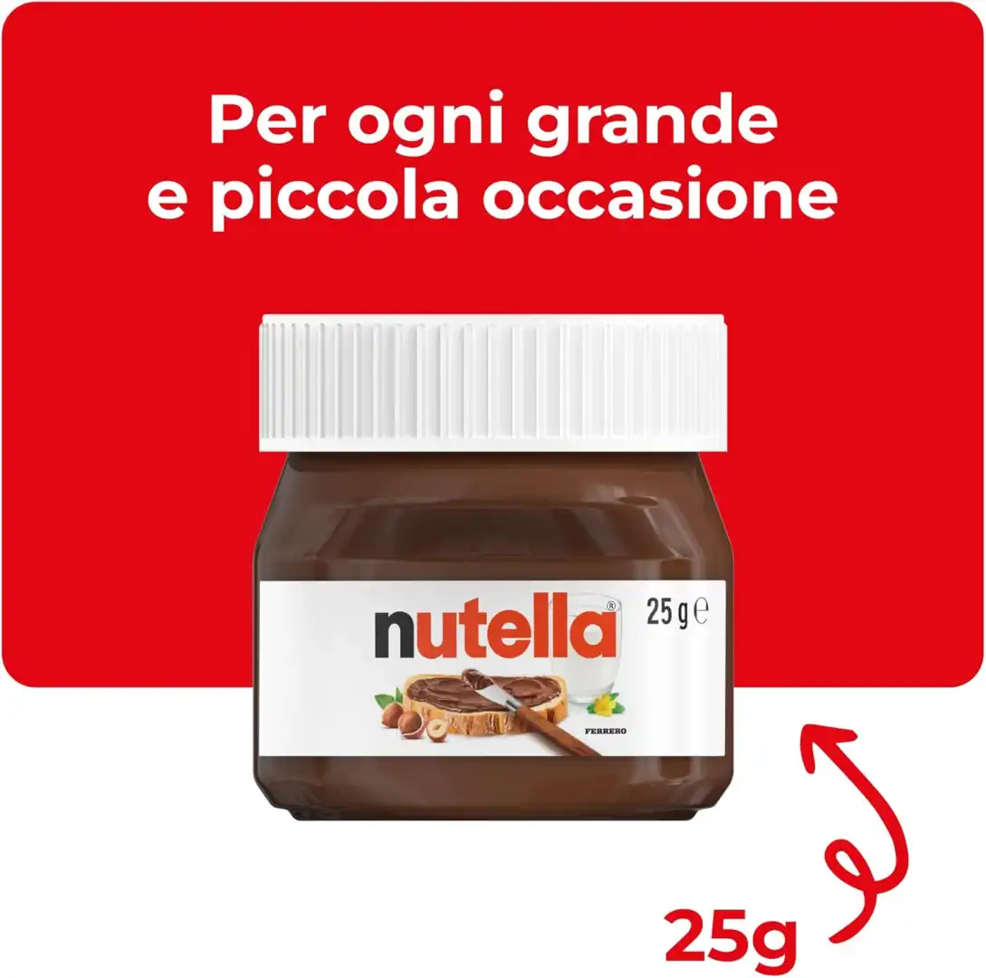 64x Nutella Crema Spalmabile Formato Scorta Bomboniere Eventi 64 Vasetti da 25gr