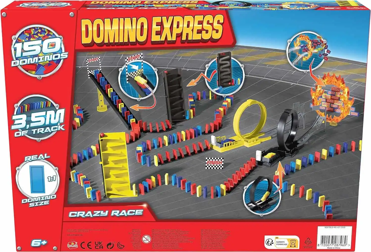 Goliath Domino Express Crazy Race Costruzioni 150 Domini Pista da 3.5 Metri
