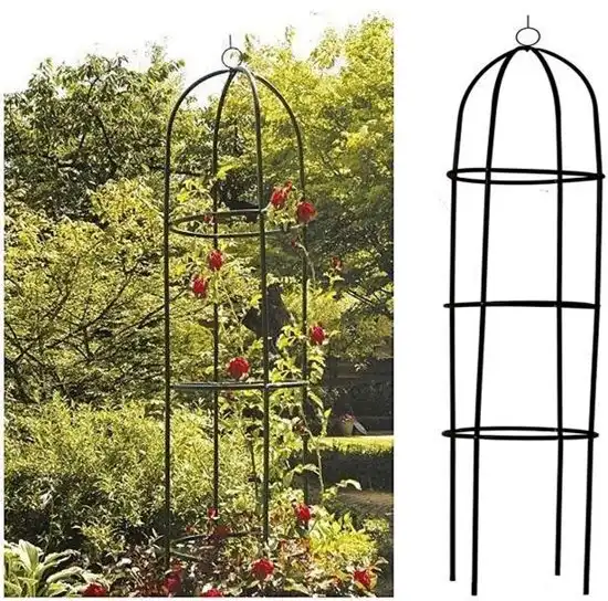 Colonna Decorativa in Metallo Per Fiori Rose Pianti Rampicanti Arredo Giardino
