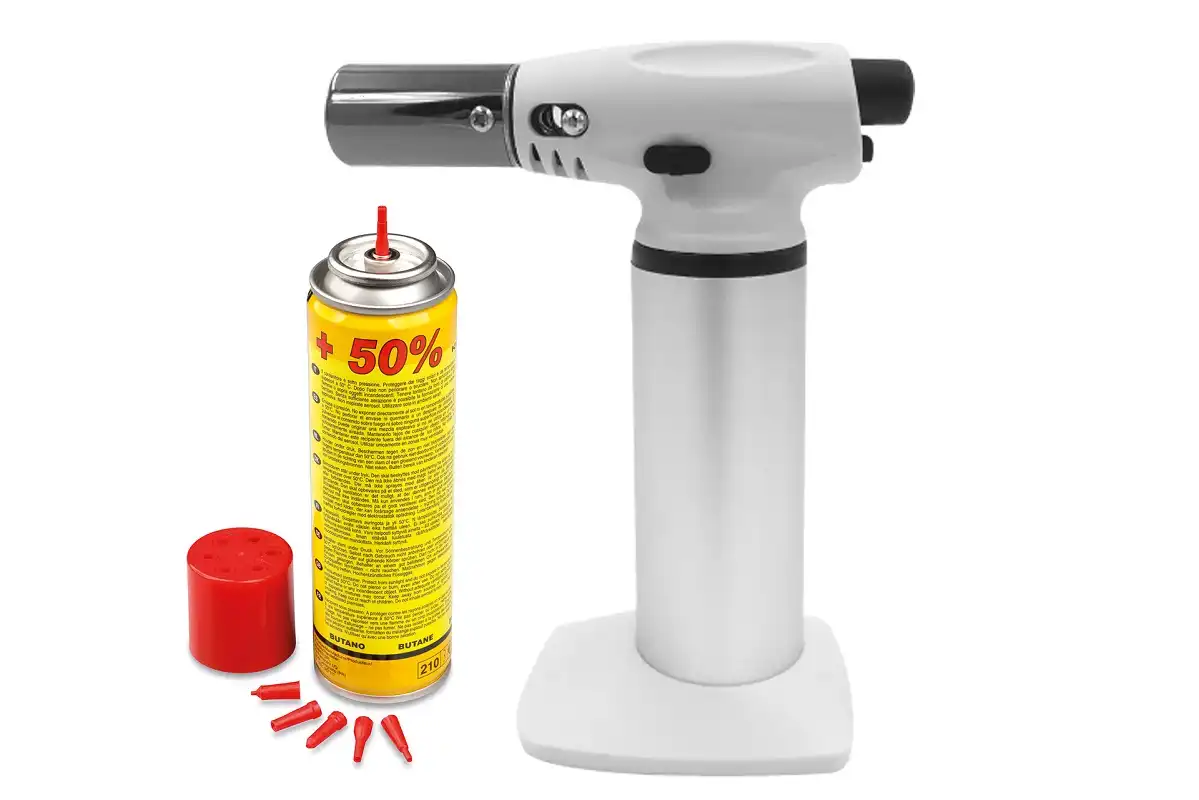 Kit Scottatore + Ricarica Accendini Bruciatore Compatto da Cucina Potenza 0.66KW