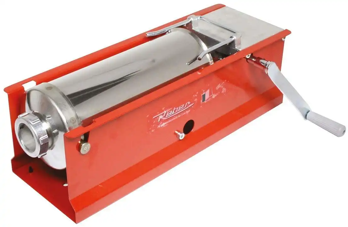 Insaccatrice Manuale Professionale 8Kg Rossa Tubo in Acciaio Inox Salumi