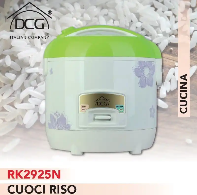 DCG Cuoci Riso Elettrico 1,8 LT Vaporiera Cuociriso Cottura A Vapore RK 2925N