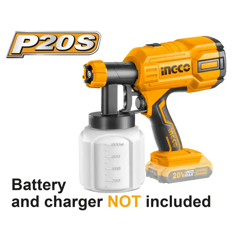 Pistola Spray Professionale Nebulizzatore Aerografo a Batteria al Litio 20V