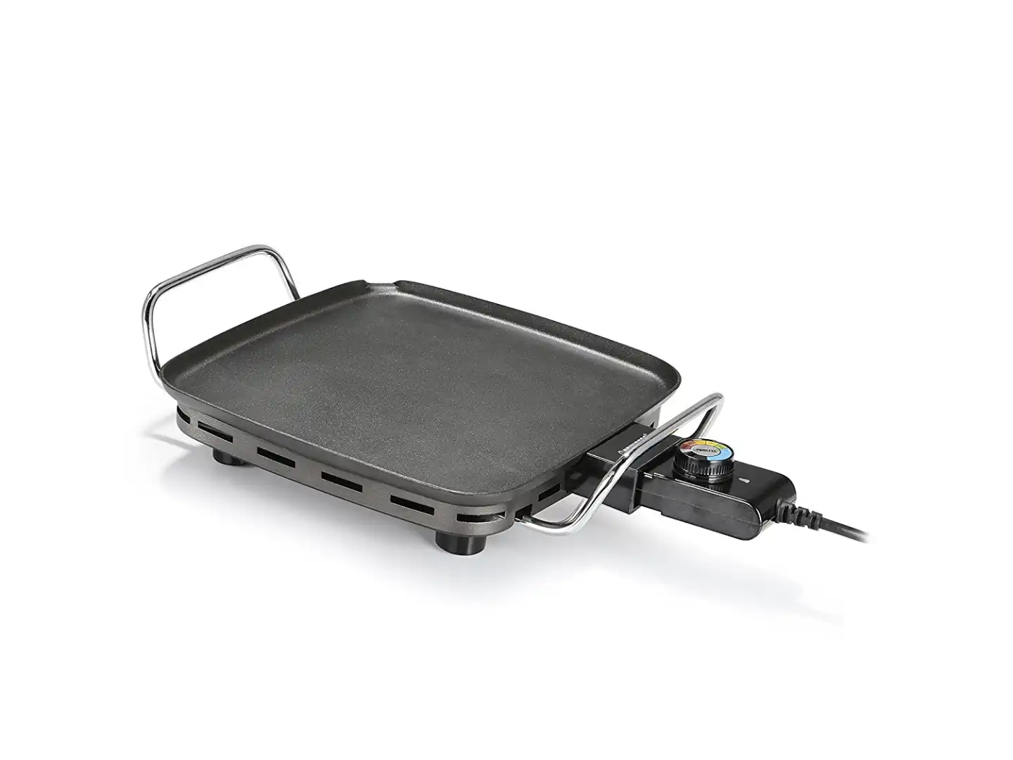 Bistecchiera Mini Grill da Tavolo Termostato Regolabile Griglia a Contatto 1900W