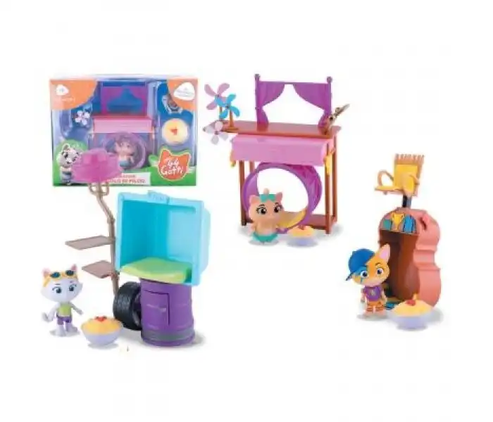Gioco 44 Gatti Playset dei Buffycats Con Personaggio 8cm Incluso 3 Varianti 3+