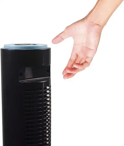 Ventilatore a Torretta Torre Nero Oscillante 3 Velocita'Salvaspazio Altezza 72cm