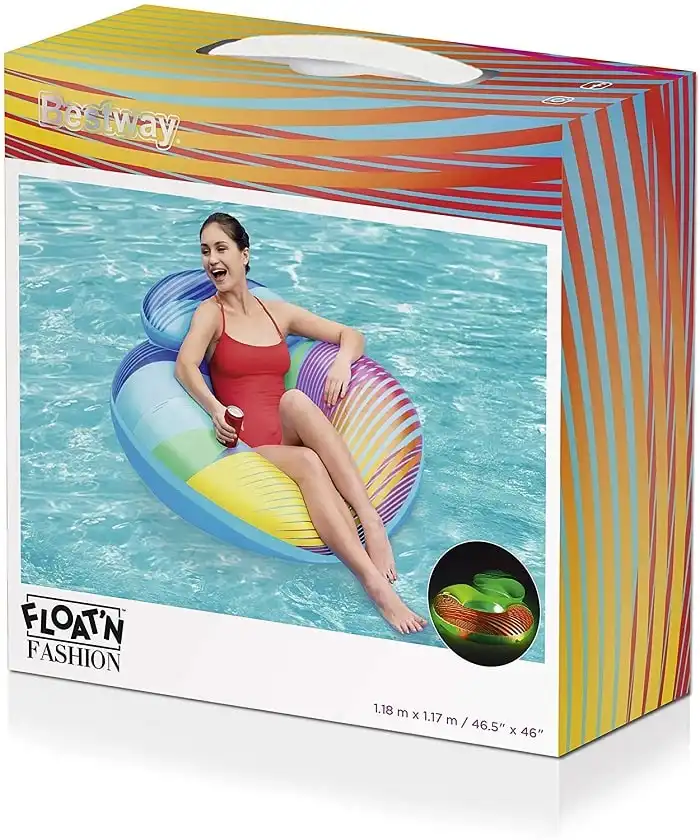 Poltrona Float'n Fashion Galleggiante Swim Bright Con Luci Led 118x118cm