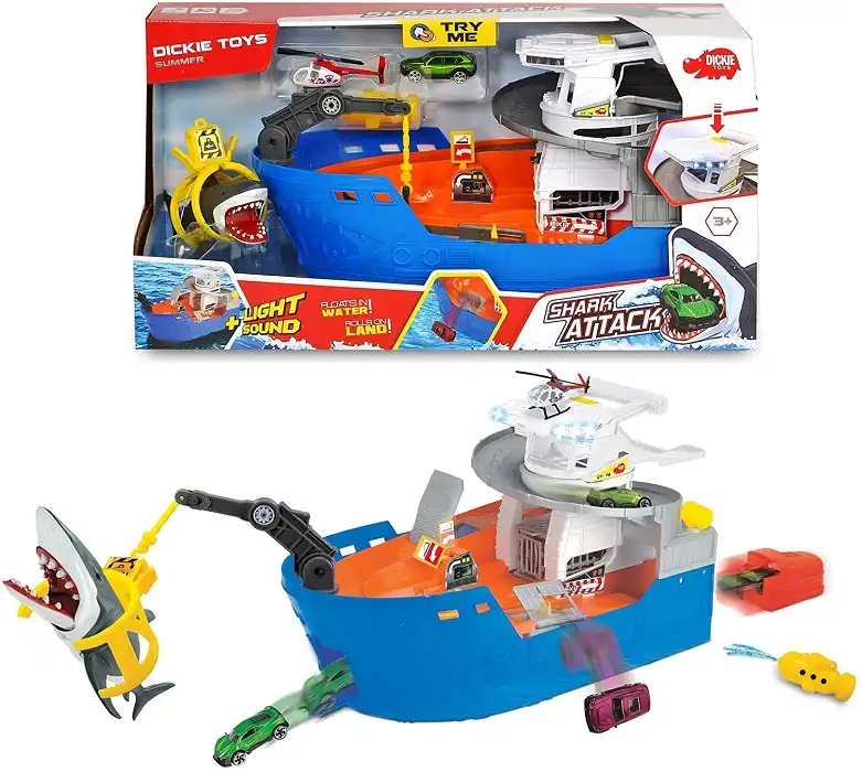 Dickie Summer Shark Attack Nave Lunga 50 cm con Luci e Suoni Gioco Bambini