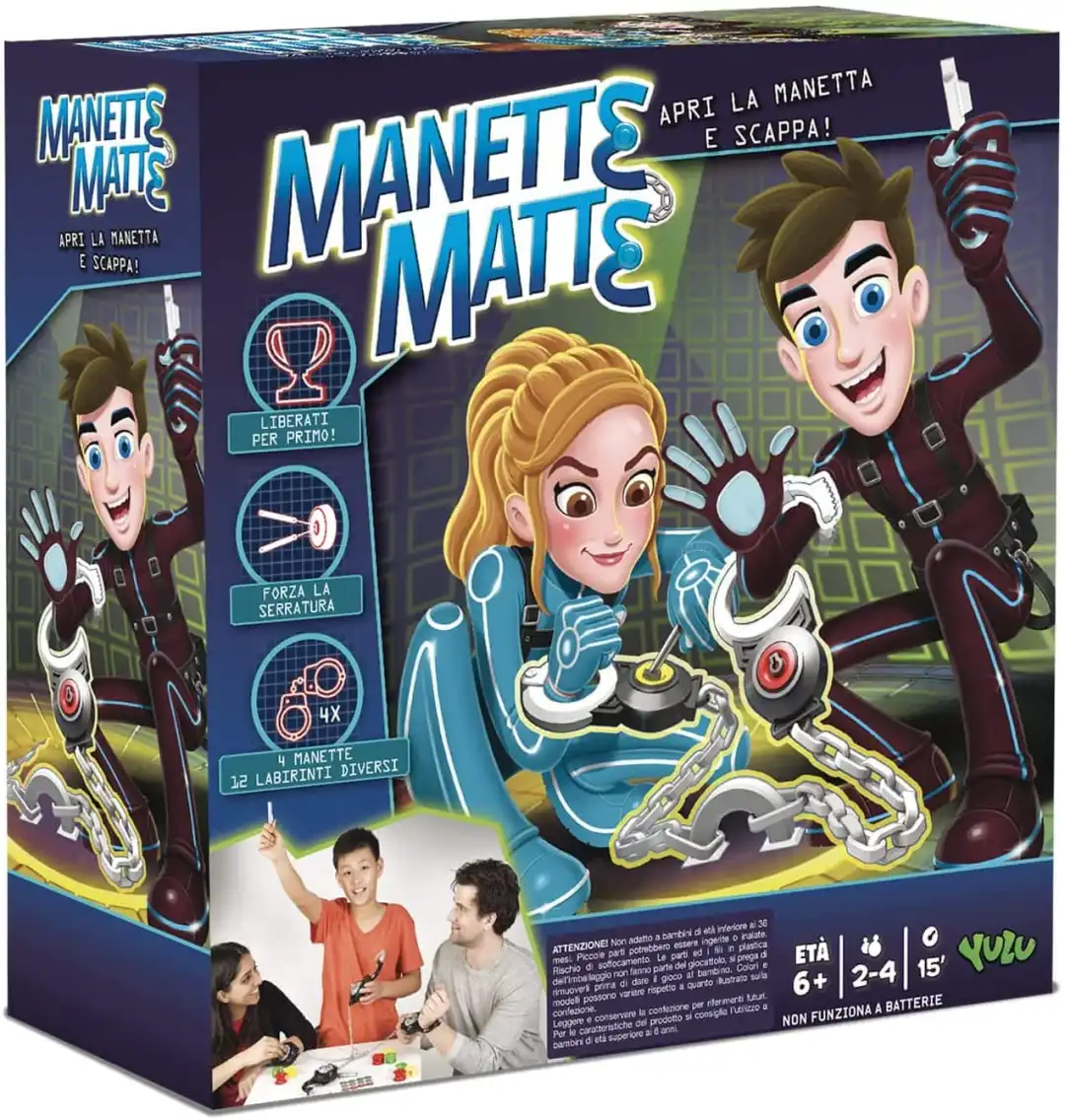 Rocco Giocattoli Gioco di Societa' Manette Matte da 2 a 4 Giocatori Eta' 6+