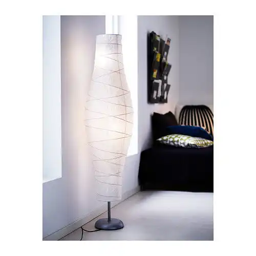 Lampada da terra DUDERO piantana colore argento/bianco design moderno elegante casa