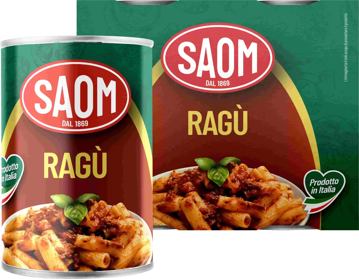 2x Confezioni SAOM Ragù Classico 2x180g –Sugo Pronto Italiano per Pasta e Piatti