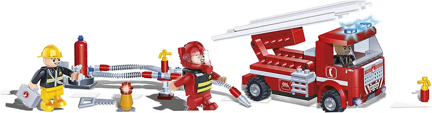 Costruzioni Prico' Stazione dei Pompieri Safety Operators 702Pz con 5 Personaggi