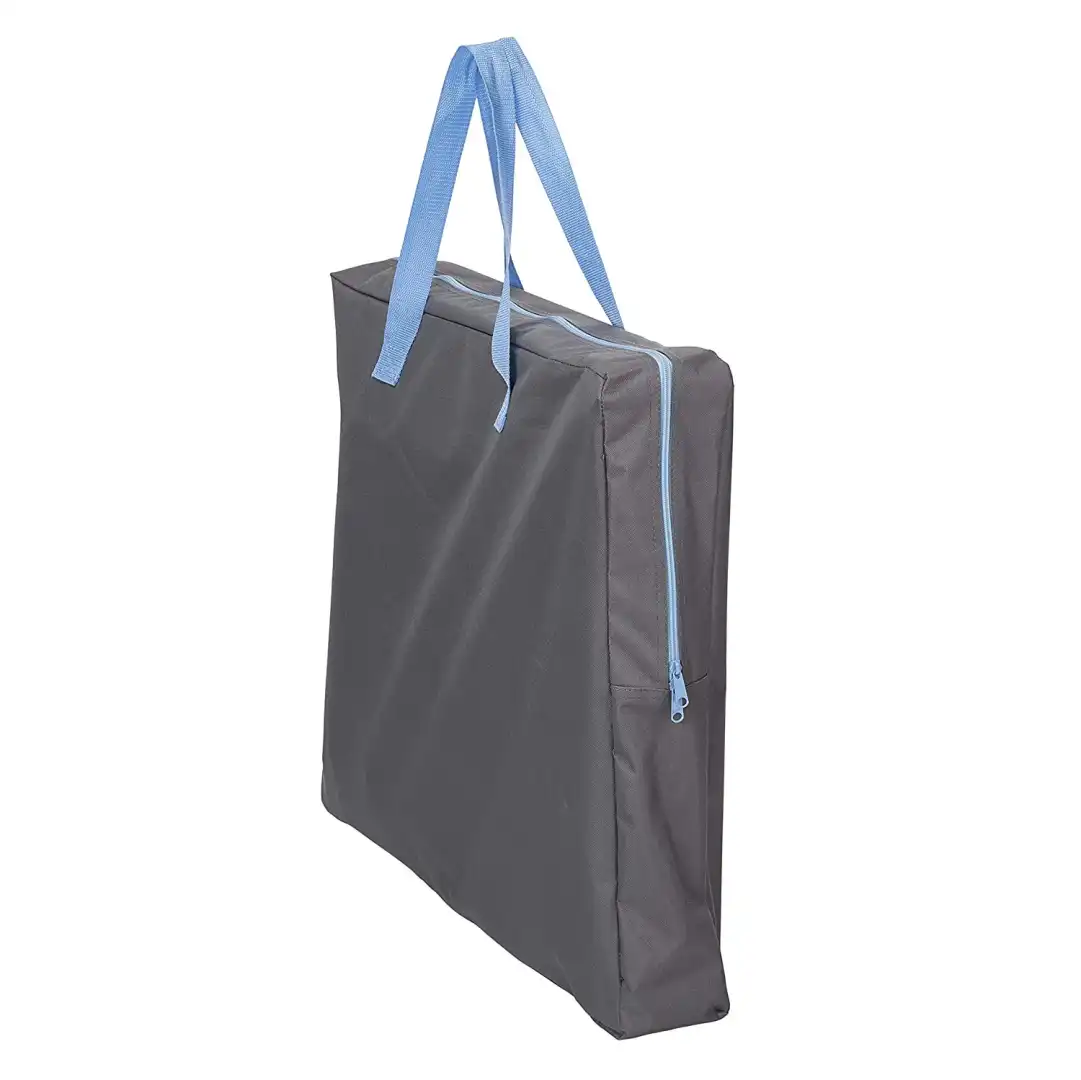Armadio da Campeggio Pieghevole con 3 Ripiani e Tasche sui Lati 57x55x112 Cm
