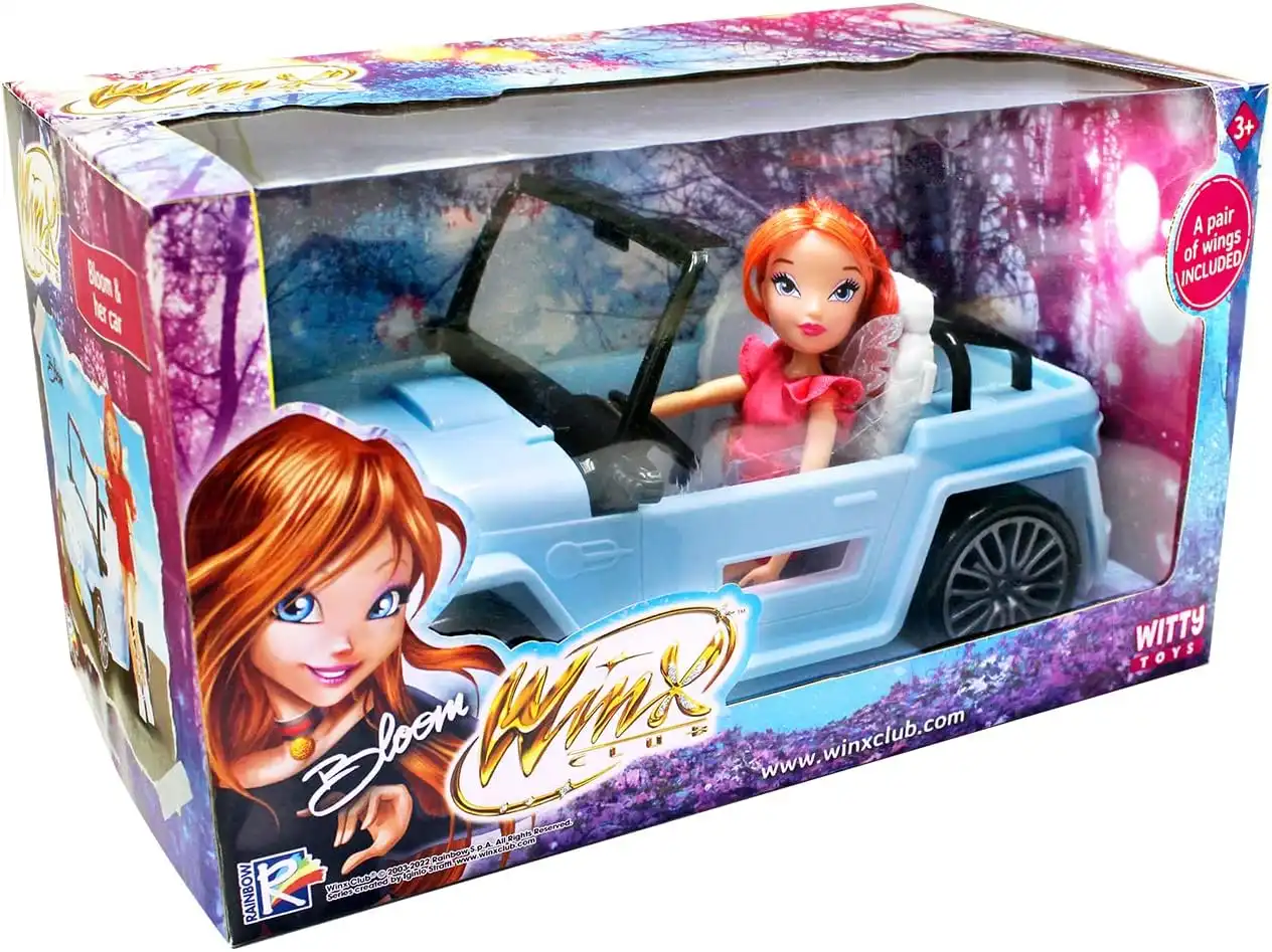 Winx Macchina di Bloom 36x20x21cm Bambola Fashion Dool Winx in Jeep