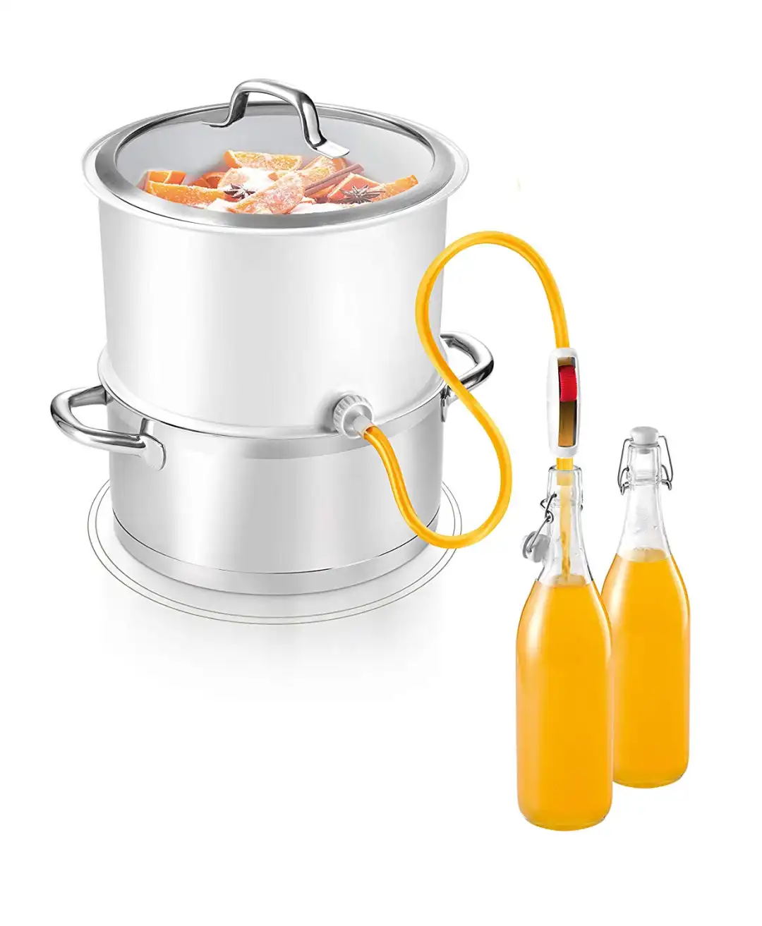 Estrattore a Vapore Per Preparare Frutta Verdura Succhi Capacita' 1Kg Diam 24Cm