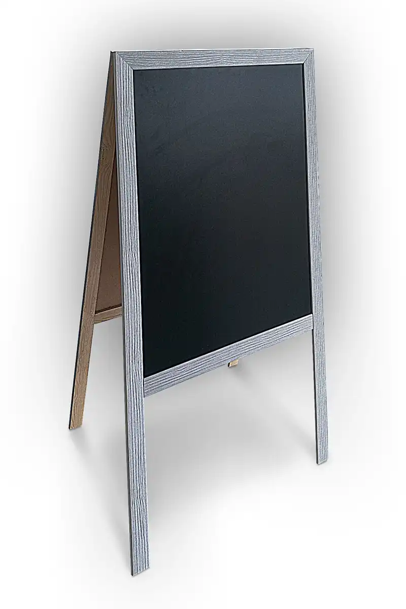 Lavagna Cavalletto Bifacciale Grigio 60x130 Cm Menu' Pub Ristorante Pizzeria