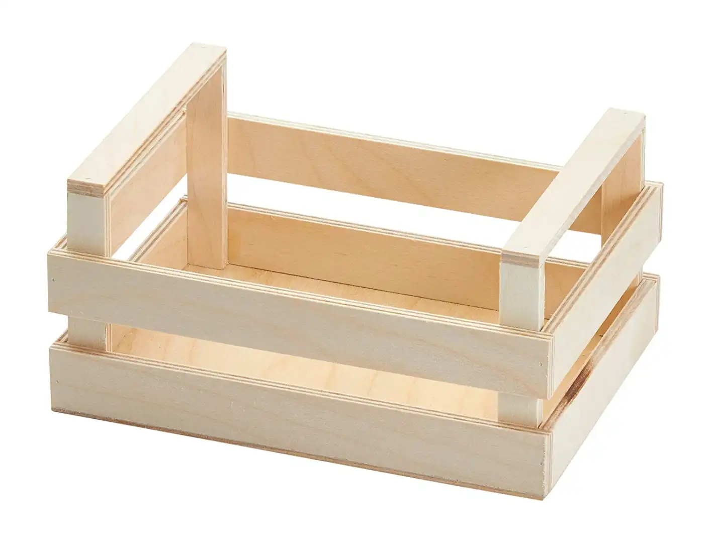 Cestino Cassetta Vassoio 'S' In Legno Di Betulla 20x14x10 Cm Centro Tavola