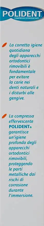 Polident Effervescenti Per Apparecchi Ortodontici dei Bambini 36 Compresse