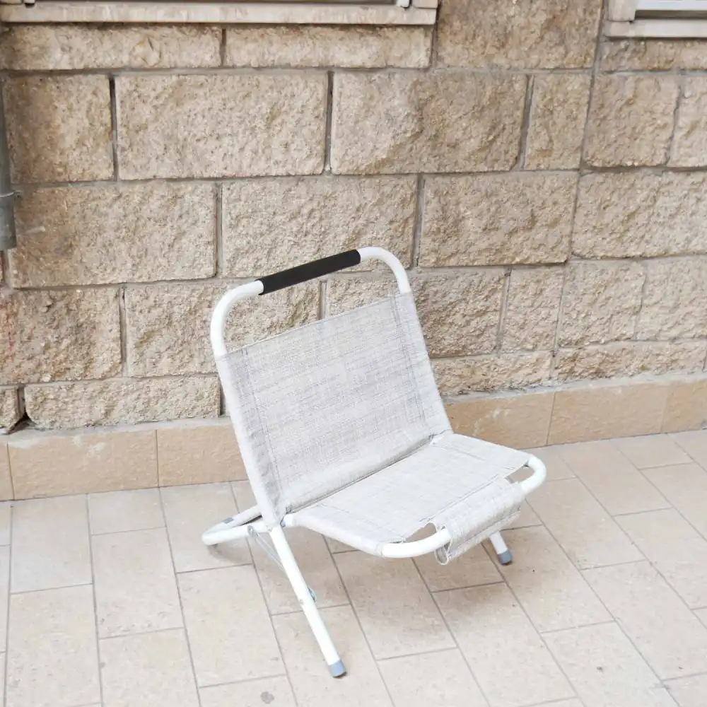 Sedia Spiaggina Pieghevole Sdraio Mare e Campeggio in Metallo e Textilene
