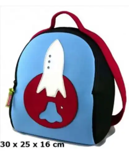 ZAINO ZAINETTO BORSA CESTINO SCUOLA DABBA WALLA RAZZO MISSILE 30X25X16