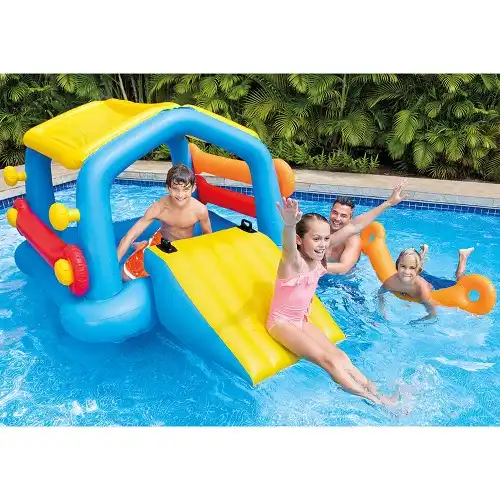 Intex Isola Gonfiabile Galleggiante con Scivolo per Gioco Bambini Piscina Mare