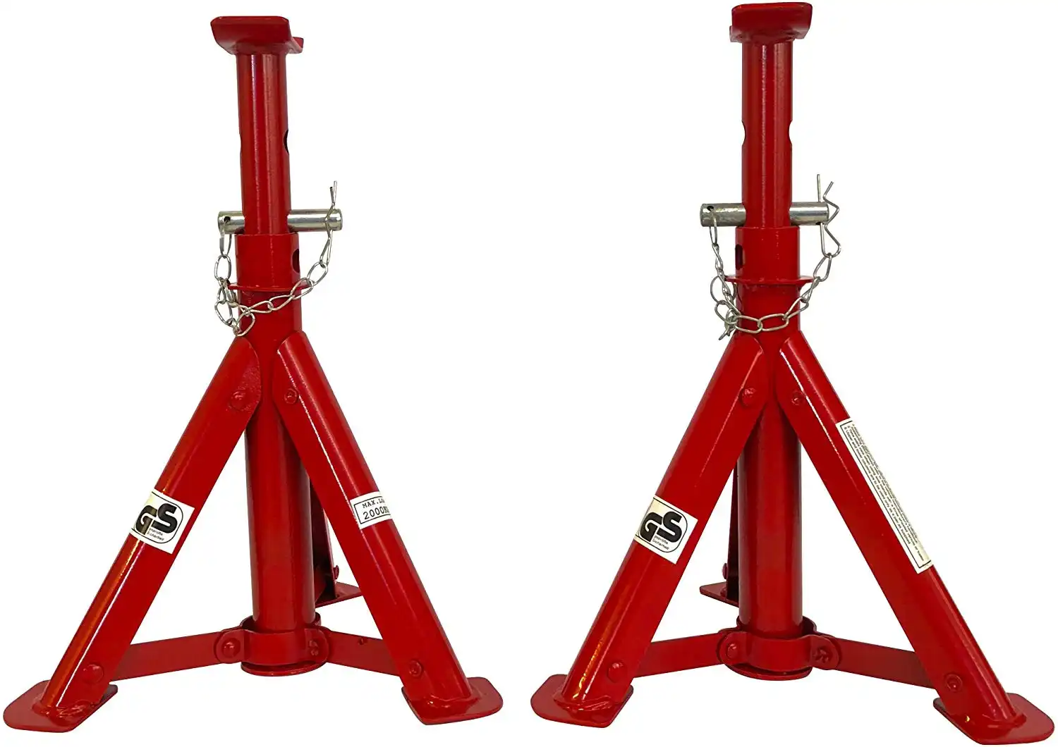Set di 2 Cavalletti Treppiedi Estensibili per Sollevare Auto Altezza Regolabile