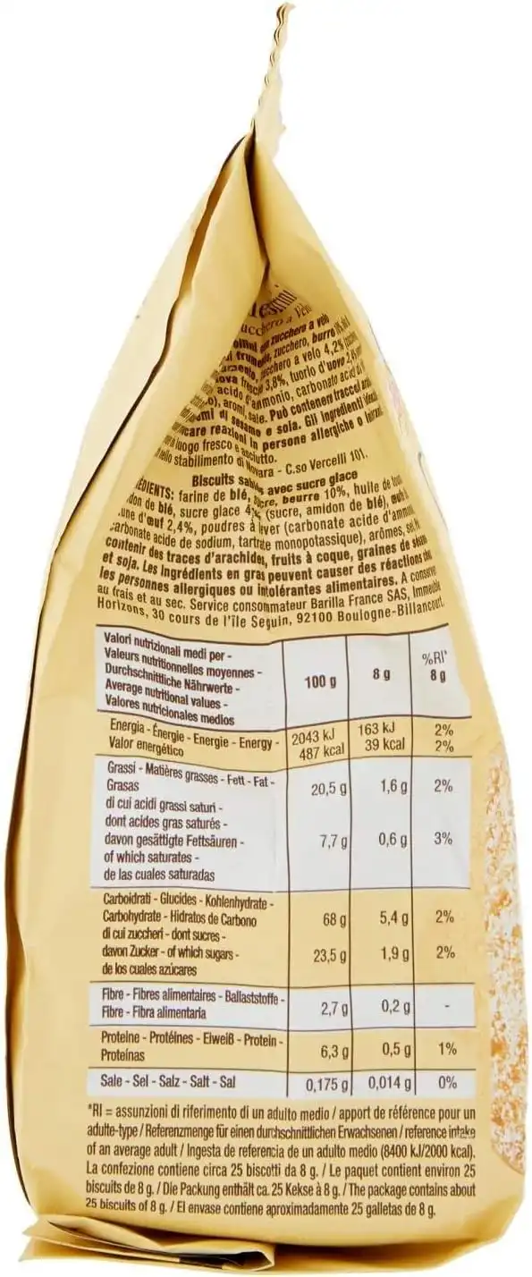 3 Buste di Mulino Bianco Canestrini Biscotti Ricoperti di Zucchero 200 g