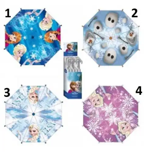 OMBRELLO LUNGO MANUALE BAMBINA BIMBA BIMBE 42CM RICHIUDIBILE FROZEN ANNA ELSA