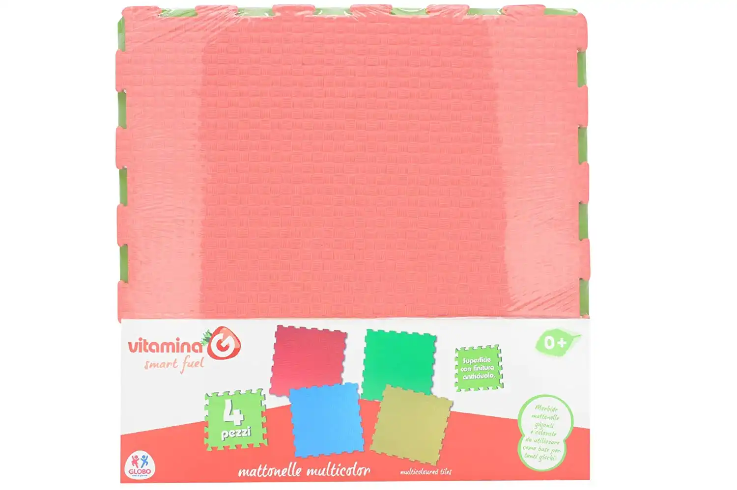 Tappeto Tappetino Mattonelle Puzzle Extra Large in Gomma Gioco Bambini 4pz 61x61