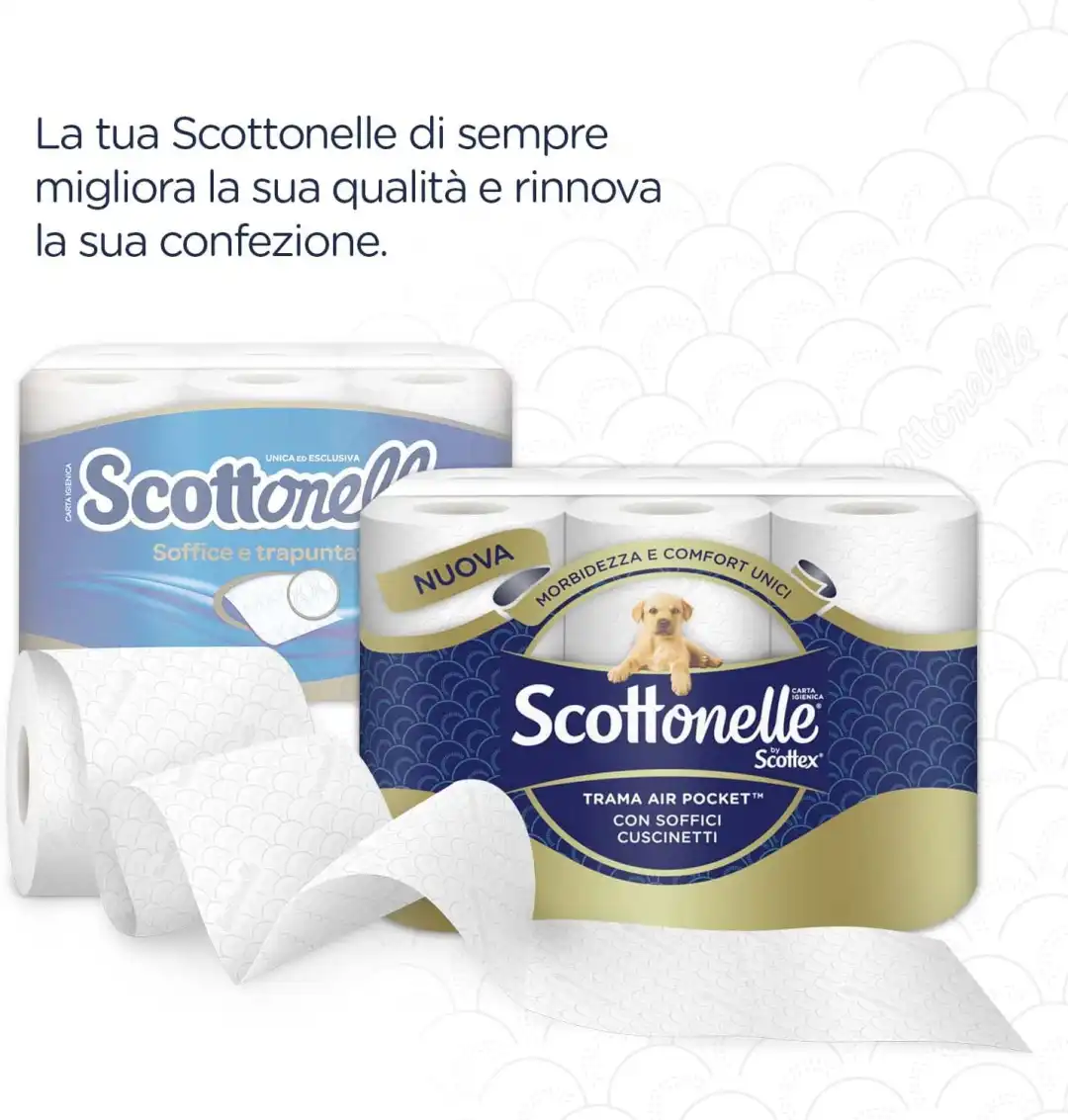 Scottonelle Carta Igienica Soffice e Trapuntata Set da 48 Rotoli Bagno